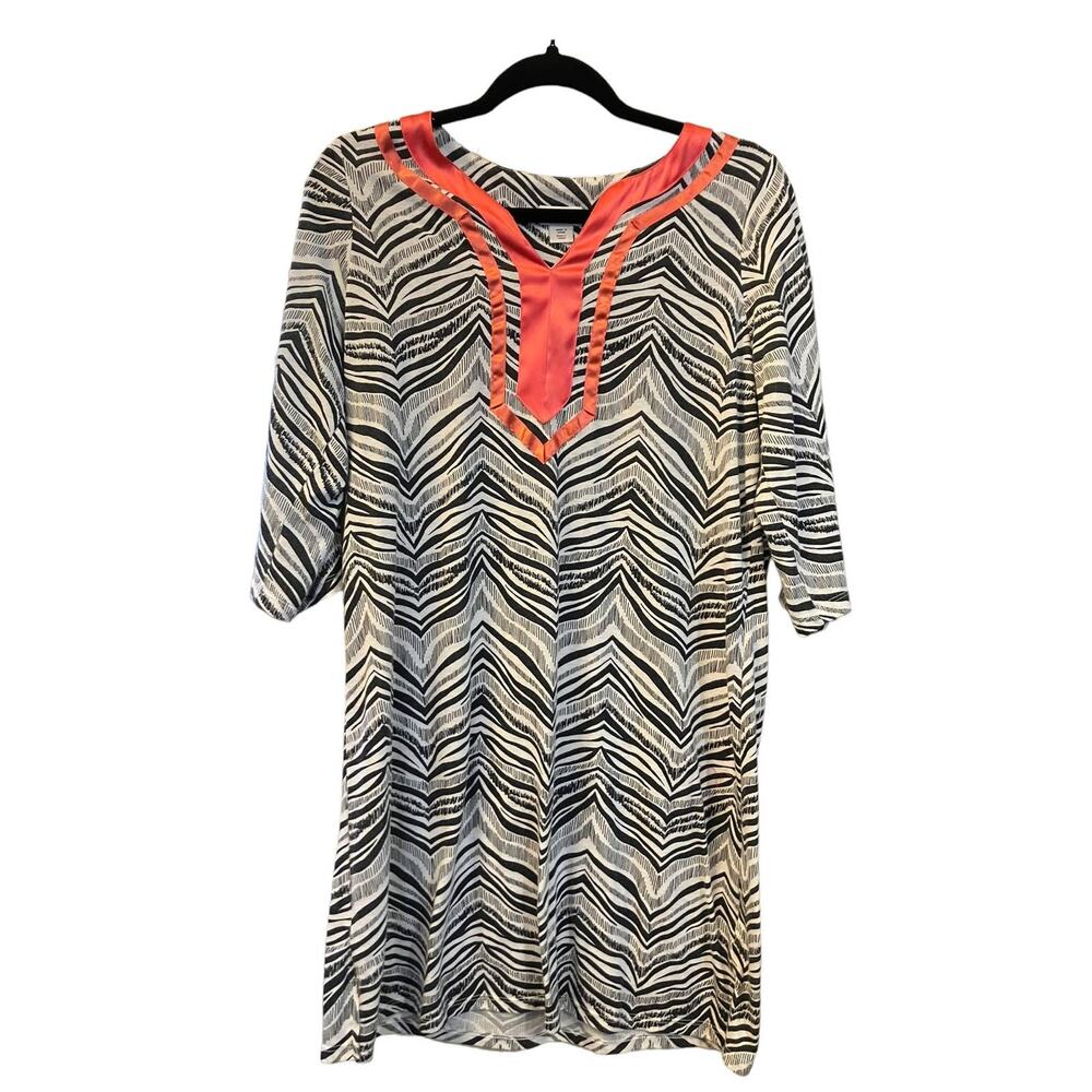 Jaclyn Smith Women;s Black/White/Coral 3/4 Sleeve Sleepwear | Size S